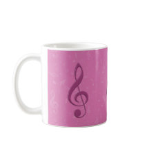 Girly Pink Clef und Musical Notes