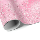 Girly Pink Confetti Diamond Sparkle Geschenkpapier (Rolleneckpunkt)