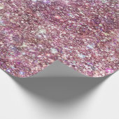Girly Pink Confetti Sparkle Geschenkpapier (Ecke)
