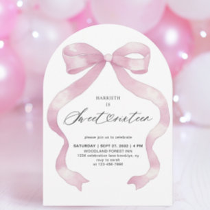 Girly Pink Coquette 16 . Geburtstag 16. Geburtstag Einladung