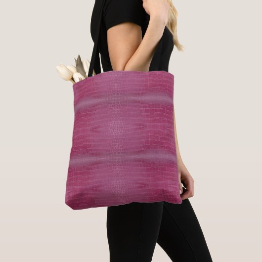 Girly Pink Crocodile Print Tasche (Von Nahem)