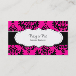 Girly Pink-Damast-Visitenkarten Visitenkarte