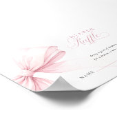 Girly Pink Diaper Raffle - Digital Download Card Poster (Ecke)