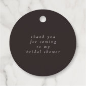 Girly Pink Disco Ball Elegantes Brautparty Geschenkanhänger (Rückseite)