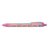 Girly Pink Donut Sprinkles Personalisiert Kugelschreiber (Oberseite)