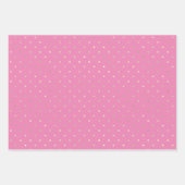 Girly Pink Dots Variety Geschenkpapier Set (Vorderseite)