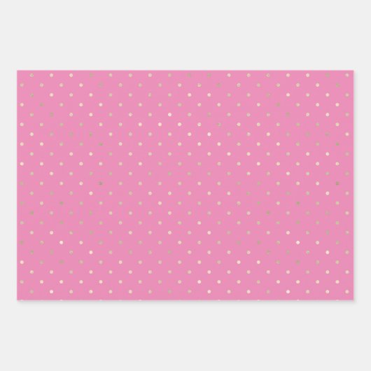 Girly Pink Dots Variety Geschenkpapier Set (Vorderseite)