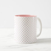 Girly Pink Dots Zweifarbige Tasse (VorderseiteRechts)