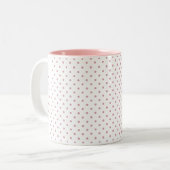 Girly Pink Dots Zweifarbige Tasse (Vorderseite Links)