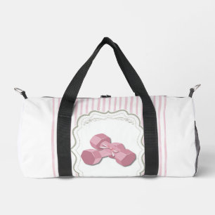 Girly Pink Dumbell Duffle Bag