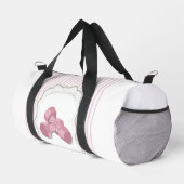 Girly Pink Dumbell Duffle Bag (Rechte Ecke)