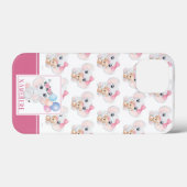 Girly Pink Elephant mit Bow und Balloon Muster Case-Mate iPhone Hülle (Rückseite (Horizontal))