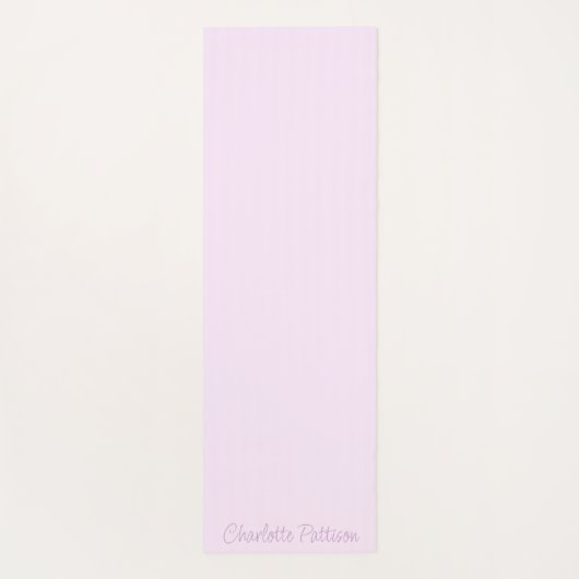 Girly Pink Faded Liebe Hört Personalisierten Namen Yogamatte (Rückseite)