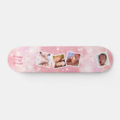 Girly Pink Familie FotoCollage Skateboard (Horizontal)