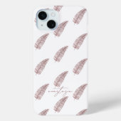 Girly Pink Feathers Pattern Case-Mate iPhone Hülle (Rückseite)