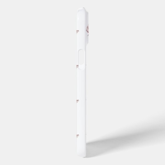 Girly Pink Feathers Pattern Case-Mate iPhone Hülle (Rückseite / Rechts)