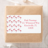 Girly Pink Flamingo Pattern Custom Label (Insitu)