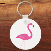 Girly Pink Flamingo Schlüsselanhänger (Vorderseite)