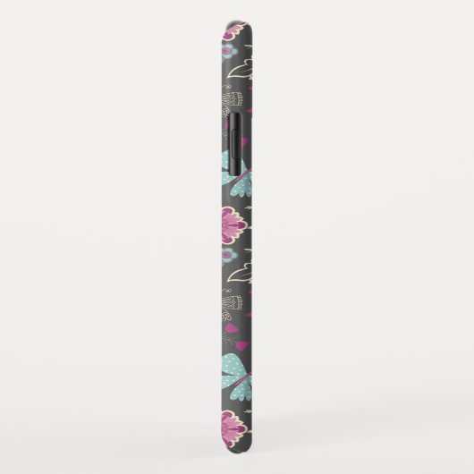 Girly Pink Floral Case-Mate iPhone Hülle (Hinten/Rechts)