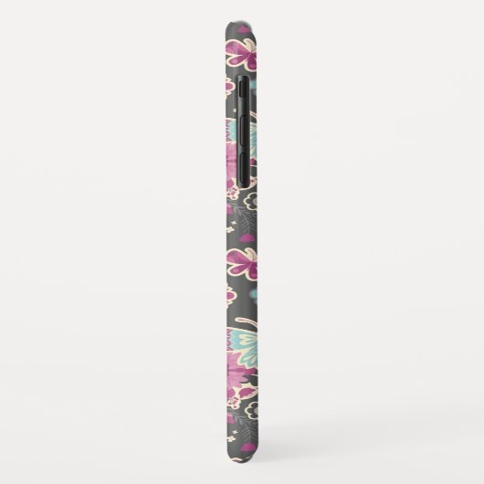 Girly Pink Floral Case-Mate iPhone Hülle (Hinten/Links)