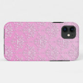 Girly Pink Floral Damask iPhone 5 Fall Case-Mate iPhone Hülle (Rückseite (Horizontal))