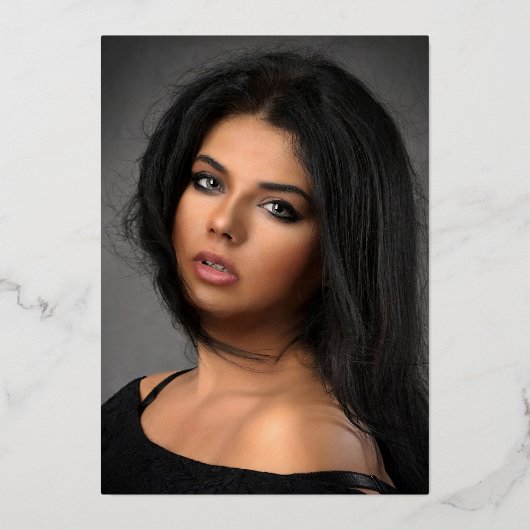 Girly Pink FOTO Birthday Quinceanera Folieneinladung (Rückseite)