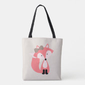 Girly Pink Fox Tasche (Rückseite)