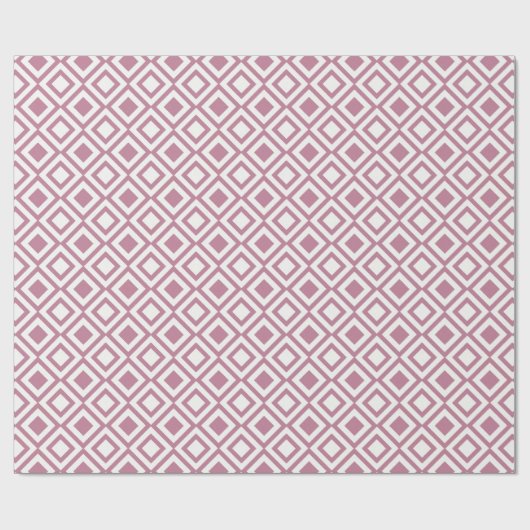 Girly Pink Geometric Diamonds Geschenkpapier (Flach)