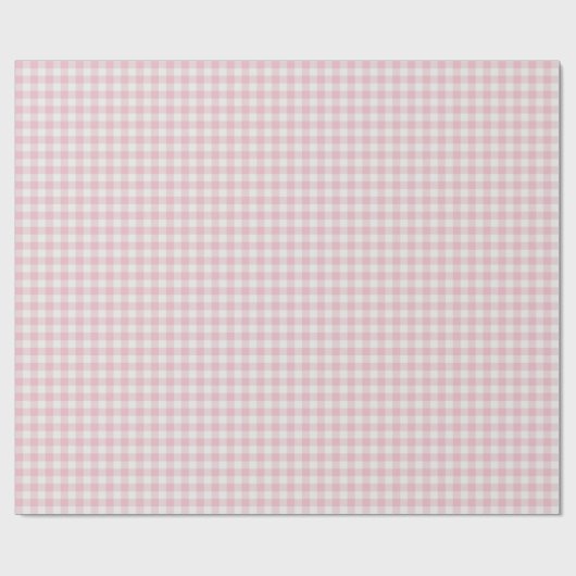 Girly Pink Gingham Geschenkpapier (Flach)