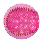 Girly Pink Glam Diamond Sparkle Cool Monogram Name Baseball (Vorderseite Links)
