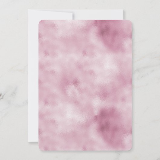 Girly Pink Glam Glitzer funkeln Einladung (Rückseite)