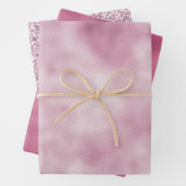 Girly Pink Glam Glitzer funkeln Geschenkpapier Set (Beispiel)