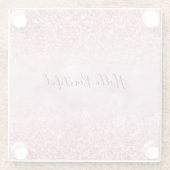 Girly Pink Glam Glitzer funkeln Glasuntersetzer (Rückseite)