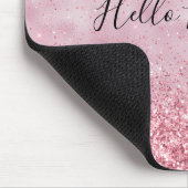 Girly Pink Glam Glitzer funkeln Mousepad (Ecke)