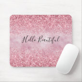 Girly Pink Glam Glitzer funkeln Mousepad (Mit Mouse)