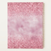 Girly Pink Glam Glitzer funkeln Planer (Rückseite)