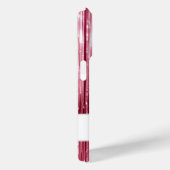 Girly Pink Glam Glitzy Tinsel Streifen Case-Mate iPhone Hülle (Rückseite / Rechts)