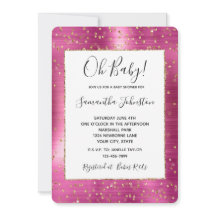 Girly Pink Glam Gold Sparkle Confetti Kinderdusche
