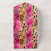 Girly Pink Glam Leopard Print All In One Einladung (Außenbereich)