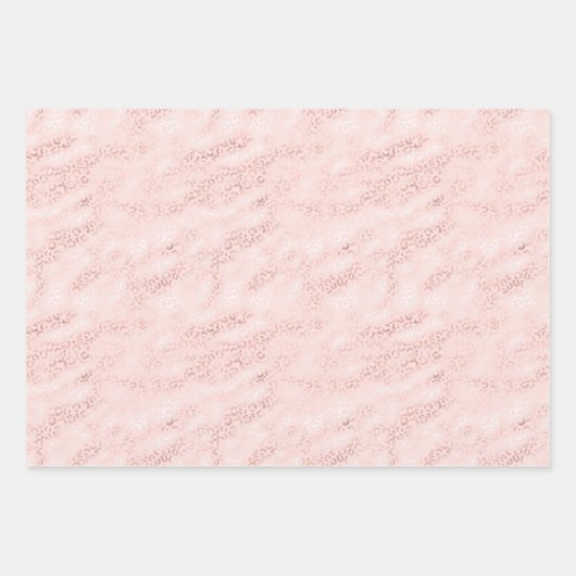 Girly Pink Glam Leopard Print Ombre Geschenkpapier Set (Vorderseite)