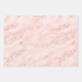 Girly Pink Glam Leopard Print Ombre Geschenkpapier Set (Vorderseite 2)