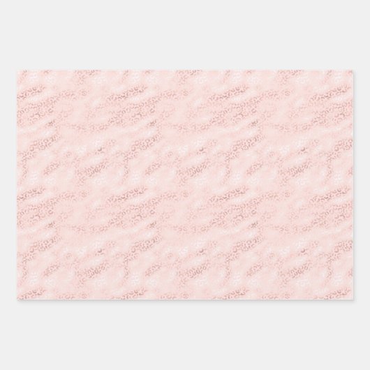 Girly Pink Glam Leopard Print Ombre Glitzer Geschenkpapier Set (Vorderseite 2)