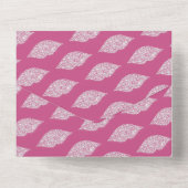 Girly Pink Glam White Diamond Lippen All In One Einladung (Rückseite)