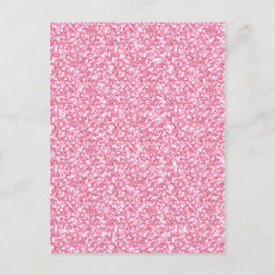 Girly Pink Glitter Druck Postkarte