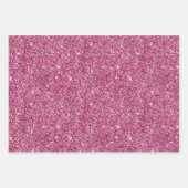 Girly Pink Glitz Glitzer Geschenkpapier Set (Vorderseite 2)
