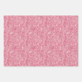Girly Pink Glitz Glitzer Geschenkpapier Set (Vorderseite)