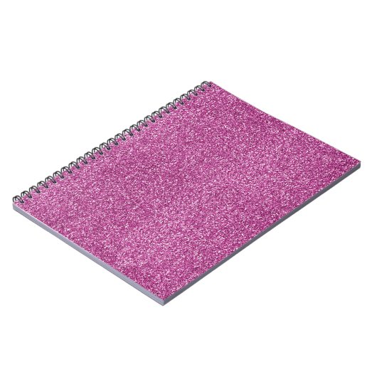 Girly Pink Glitz Glitzer Notizblock (Linke Seite)