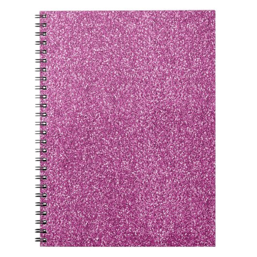 Girly Pink Glitz Glitzer Notizblock (Vorderseite)