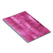 Girly Pink Glitz Glitzer Notizblock (Rechte Seite)