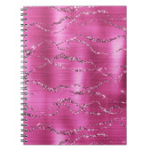 Girly Pink Glitz Glitzer Notizblock (Vorderseite)